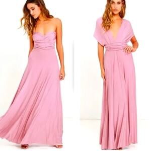 Lulu’s Tricks of the Trade Pink Maxi Dress, Size Medium, New with Tag, Versatile